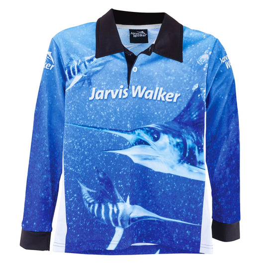 Jarvis Walker Long Sleeve Sublimated Marlin Fishing Shirt - Kids